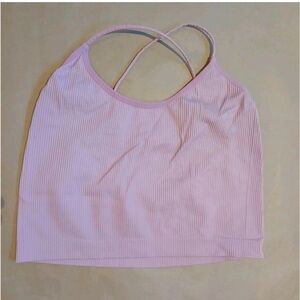 Colsie Women's Ribbed Bralette Brami Coral Pink Size XL